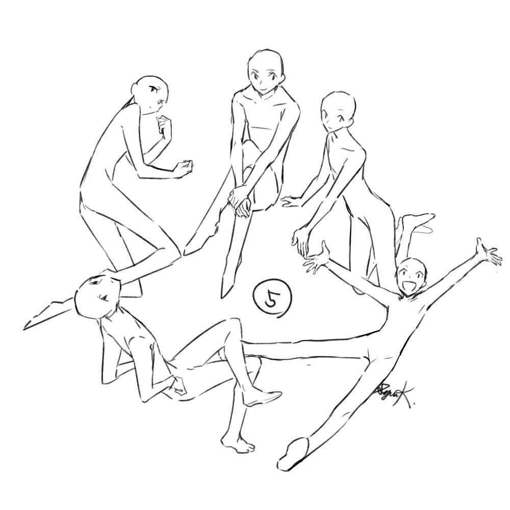 Featured image of post Drawing Bases Group 5 People Base