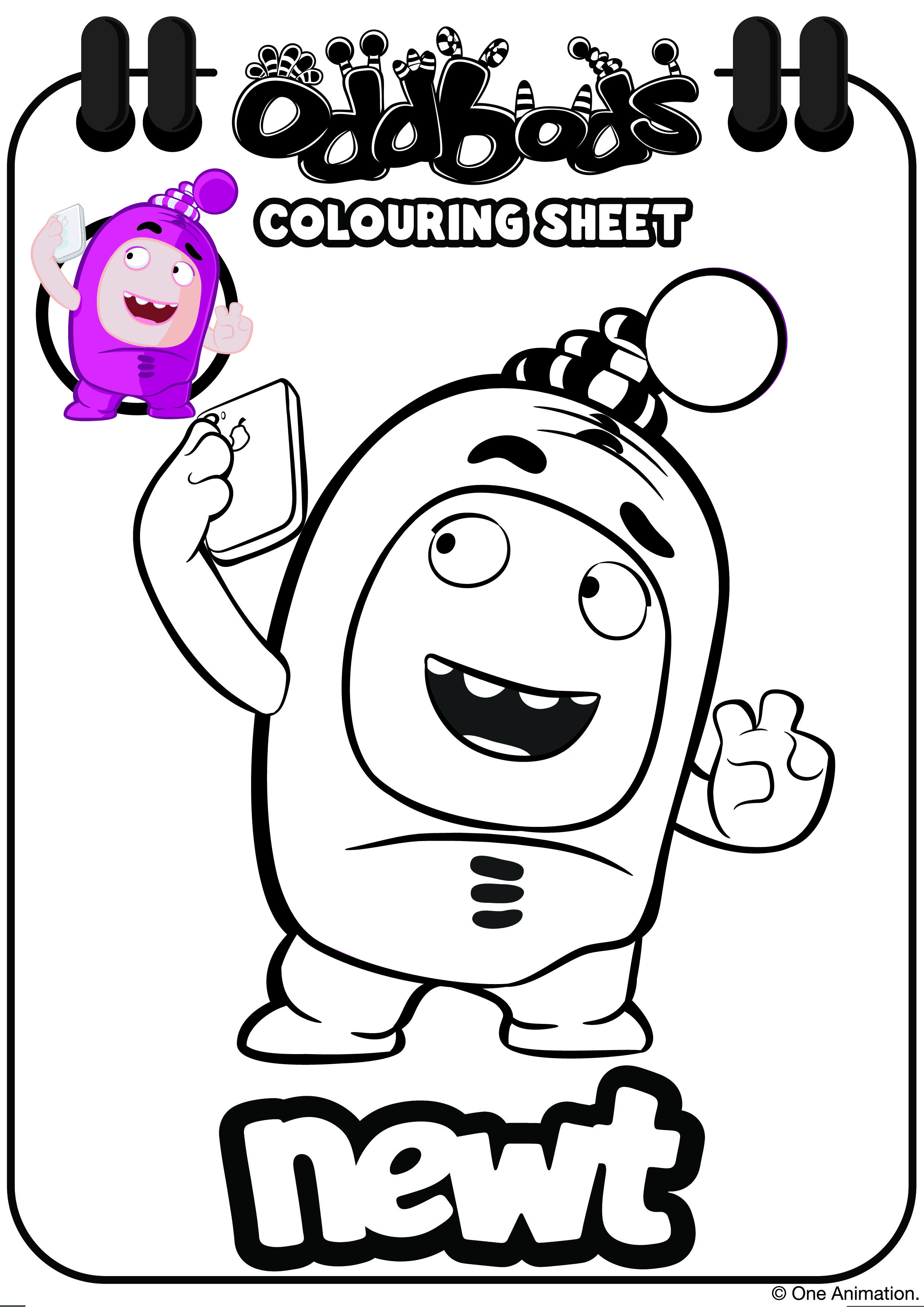 Featured image of post Oddbods Coloring Pages Newt